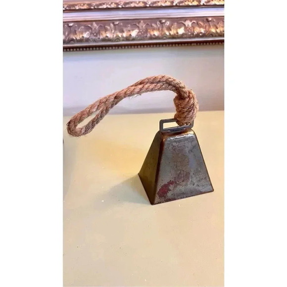 Copper and/or metal Cow or Goat Bell - 2.5” Height With Rope Attachment - Picture 1 of 6